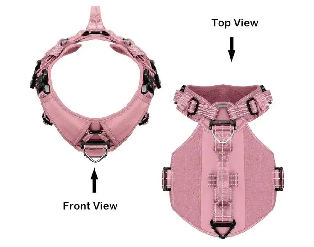 ICEFANG GN3 Tactical Dog Harness for Small Dogs, 6X Quick-Release Buckles,Dog...